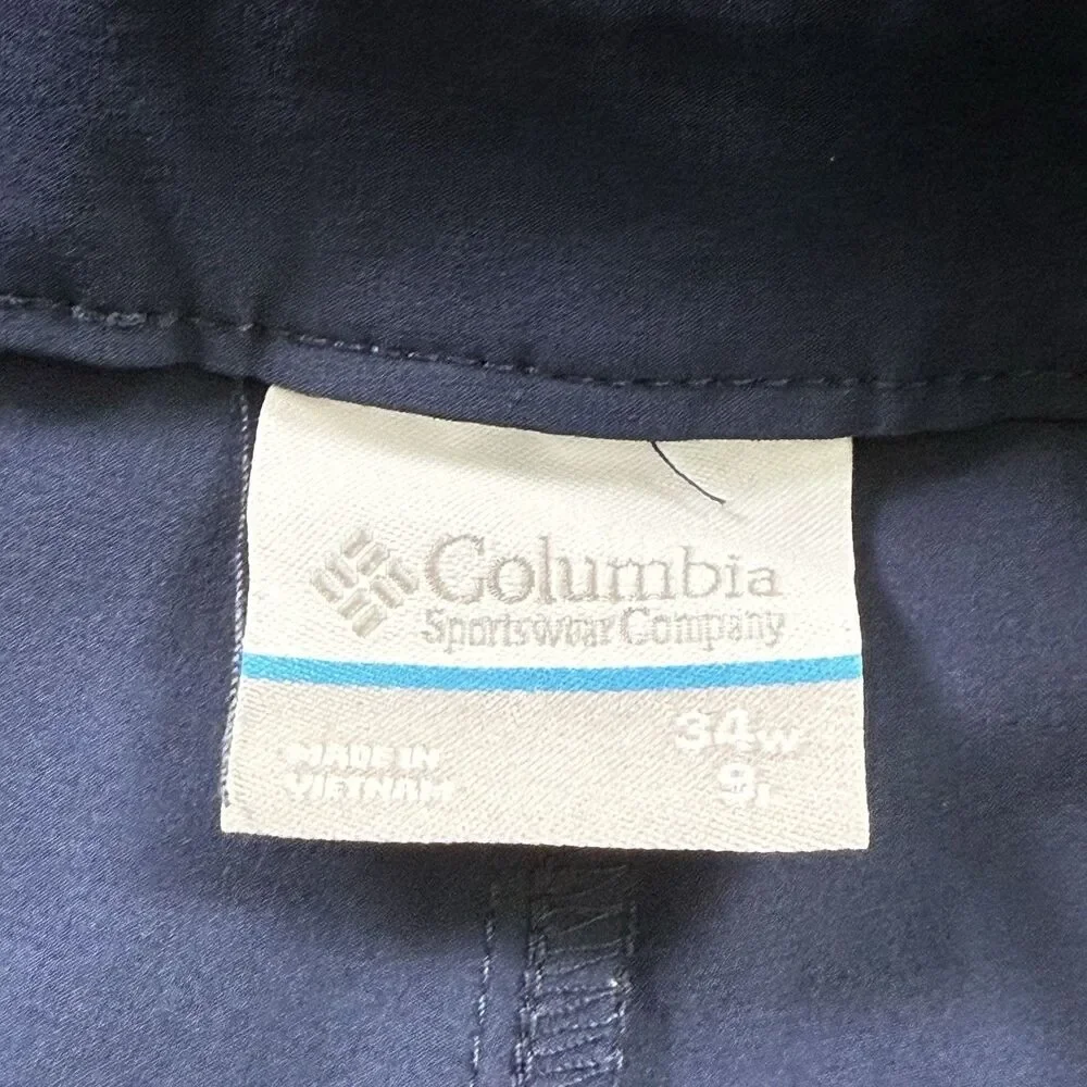 Columbia Shorts Men 34x9 PFG Terminal Tackle Board Shorts Fishing Beach Blue